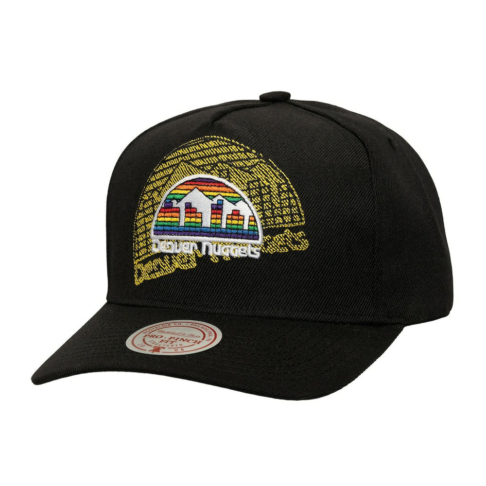 Mitchell & Ness - Denver Nuggets Tilted Pro Pinch Adjustable Hat - Black