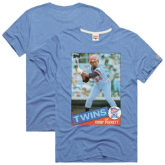 Kirby Puckett Minnesota Twins Homage 1985 Topps Baseball Card Player Tri-Blend T-Shirt for sale