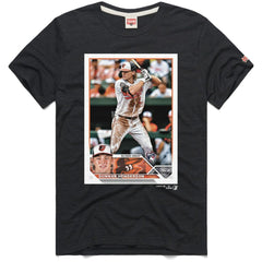 Gunnar Henderson Baltimore Orioles Homage 2023 Topps Baseball Card Player T-Shirt Clearance