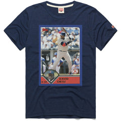 David Ortiz Boston Red Sox Homage 2003 Topps Baseball Card Player T-Shirt Clearance