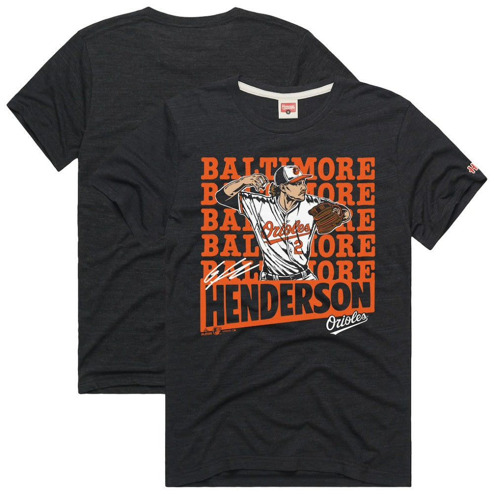 Gunnar Henderson Baltimore Orioles Homage Graphic Player T-Shirt Online