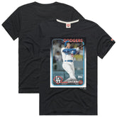 Shohei Ohtani Los Angeles Dodgers Homage 2024 Topps Baseball Card Player T-Shirt Sale