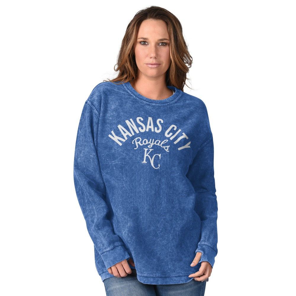 Kansas City Royals G-III 4Her by Carl Banks Women's Comfy Cord Pullover Sweatshirt Near Me