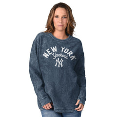 New York Yankees G-III 4Her by Carl Banks Women's Comfy Cord Pullover Sweatshirt On Sale