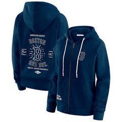Boston Red Sox WEAR by Erin Andrews Women's Vintage Full-Zip Raglan Hoodie for sale