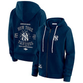 New York Yankees WEAR by Erin Andrews Women's Vintage Full-Zip Raglan Hoodie for sale