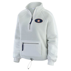 Houston Astros WEAR by Erin Andrews Women's Polar Fleece Quarter-Zip Jacket Clearance