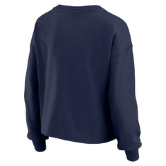 Houston Astros WEAR by Erin Andrews Women's Heavy Rugby Jersey Cropped Long Sleeve T-Shirt & Shorts Lounge Set Online