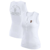 San Francisco Giants WEAR by Erin Andrews Women's Rib-Knit Henley Tank Top for sale