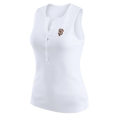 San Francisco Giants WEAR by Erin Andrews Women's Rib-Knit Henley Tank Top for sale