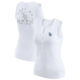 Tampa Bay Rays WEAR by Erin Andrews Women's Rib-Knit Henley Tank Top Near Me