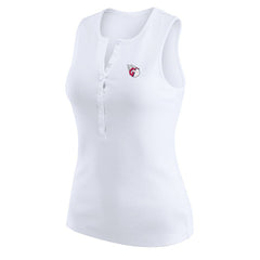 Cleveland Guardians WEAR by Erin Andrews Women's Rib-Knit Henley Tank Top discount