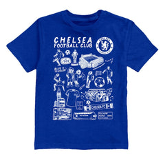 Chelsea Vive La Fete Youth Impressions Artwork T-Shirts - Blue