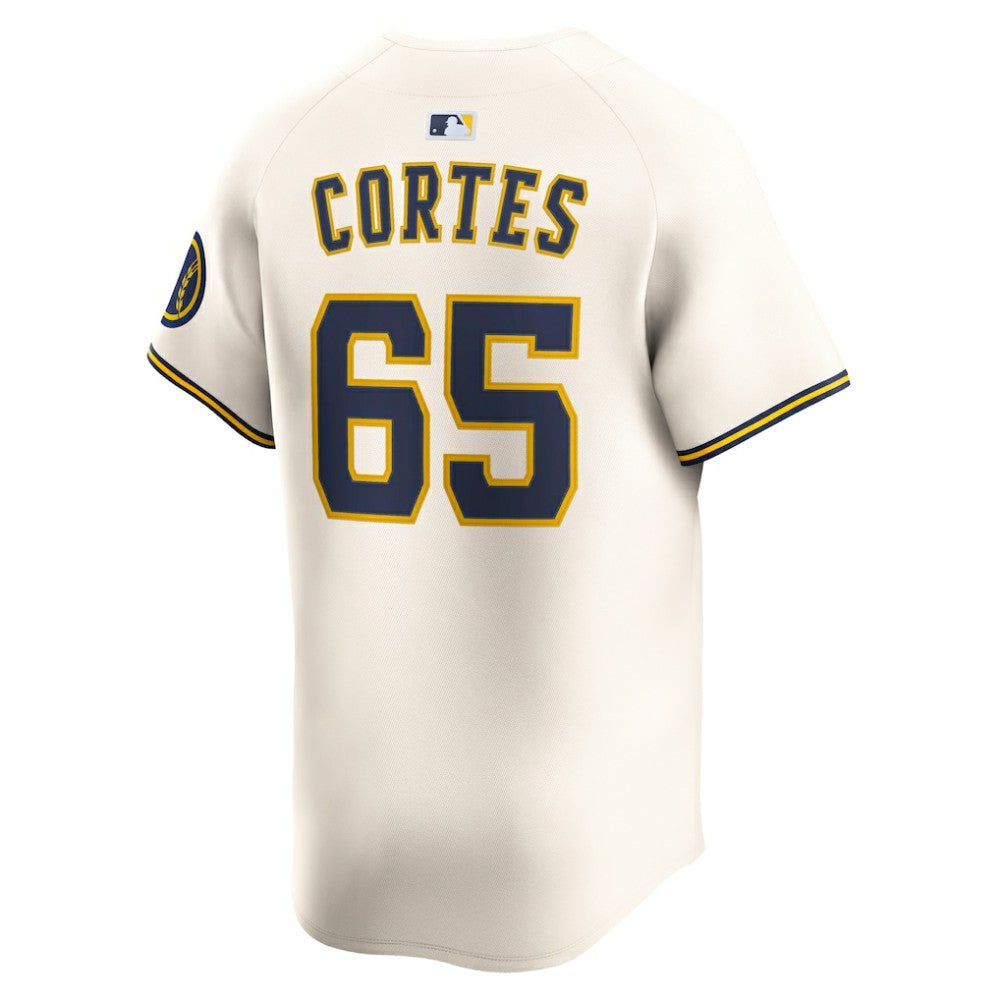 Nestor Cortes Milwaukee Brewers Nike Home Limited Player Jersey - Cream | MLB Jerseys