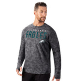 Philadelphia Eagles MSX by Michael Strahan Performance Camo Long Sleeve T-Shirt Black - NFL