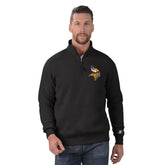 Minnesota Vikings Starter Classic Half-Zip Pullover Sweatshirt Black - NFL