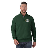 Green Bay Packers Starter Classic Quarter-Zip Pullover Sweatshirt Green - NFL
