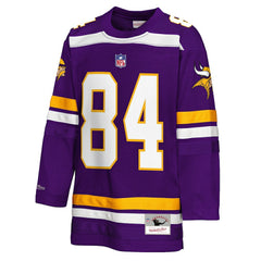 Randy Moss Minnesota Vikings Youth Hockey Fashion Jersey Purple - Mitchell & Ness