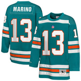 Dan Marino Miami Dolphins Youth Hockey Fashion Jersey Aqua - Mitchell & Ness