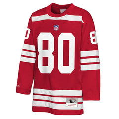 Jerry Rice San Francisco 49ers Youth Hockey Fashion Jersey Scarlet - Mitchell & Ness