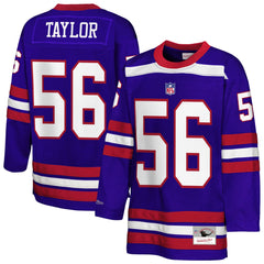 Lawrence Taylor New York Giants Youth Hockey Fashion Jersey Royal - Mitchell & Ness