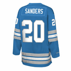 Barry Sanders Detroit Lions Youth Hockey Fashion Jersey Blue - Mitchell & Ness