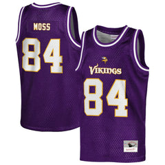 Randy Moss Minnesota Vikings Youth Retired Player NFL Basketball Fashion Jersey Purple - Mitchell & Ness