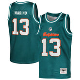 Dan Marino Miami Dolphins Youth Retired Player NFL Basketball Fashion Jersey Aqua - Mitchell & Ness