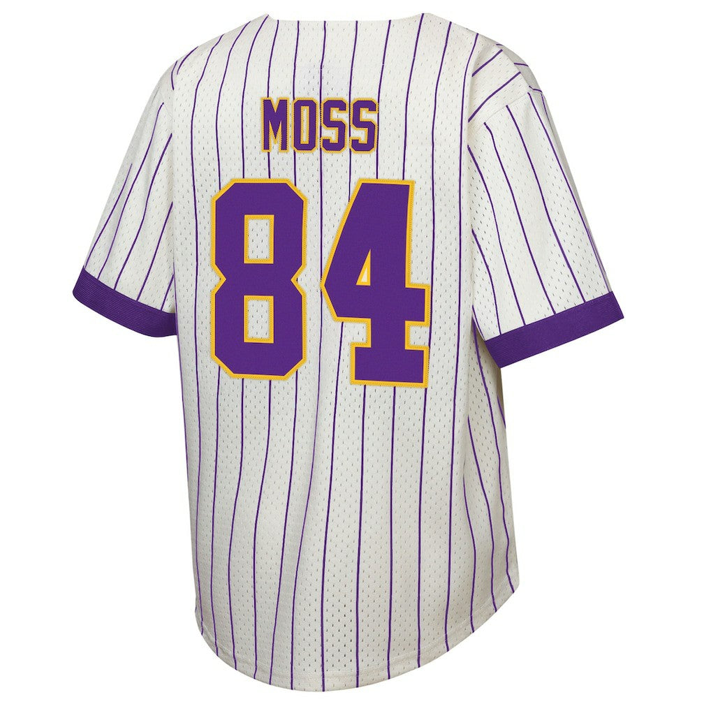 Randy Moss Minnesota Vikings Youth Retired Player Name & Number Baseball Jersey - Cream cheap | NFL Jerseys