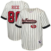Jerry Rice San Francisco 49ers Youth Retired Player Name & Number Baseball Jersey Cream - Mitchell & Ness