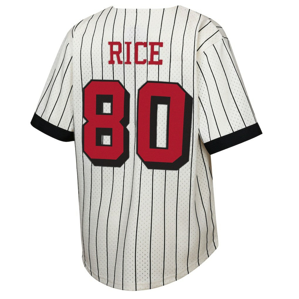 Jerry Rice San Francisco 49ers Youth Retired Player Name & Number Baseball Jersey - Cream outlet | NFL Jerseys
