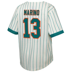 Dan Marino Miami Dolphins Youth Retired Player Name & Number Baseball Jersey Cream - Mitchell & Ness