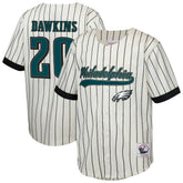 Brian Dawkins Philadelphia Eagles Youth Retired Player Name & Number Baseball Jersey Cream - Mitchell & Ness