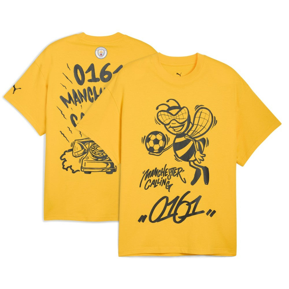 Puma Manchester City 2025 FIFA Club World Cup Hoops T-Shirts - Yellow