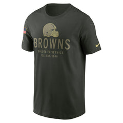 Cleveland Browns 2025 Salute to Service Sideline Primary Edge Dri-FIT T-Shirt Forest Green - Nike