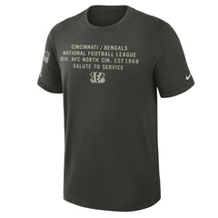 Cincinnati Bengals 2025 Salute to Service Sideline Slub Dri-FIT T-Shirt Dark Green - Nike
