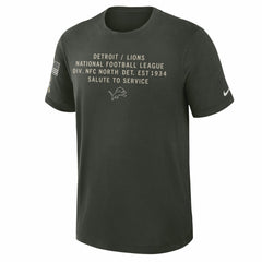 Detroit Lions 2025 Salute to Service Sideline Slub Dri-FIT T-Shirt Dark Green - Nike