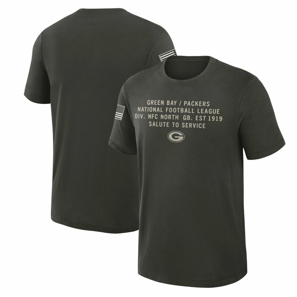 Green Bay Packers 2025 Salute to Service Sideline Slub Dri-FIT T-Shirt Forest Green - Nike