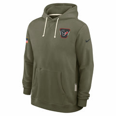 Houston Texans 2025 Salute to Service Sideline Standard Issue Dri-FIT Hoodie Olive - Nike