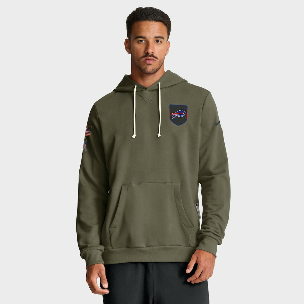 Buffalo Bills 2025 Salute to Service Sideline Standard Issue Dri-FIT Hoodie Olive - Nike