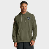 Las Vegas Raiders 2025 Salute to Service Sideline Standard Issue Dri-FIT Hoodie Olive - Nike