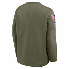 Miami Dolphins 2025 Salute to Service Sideline Coaches Therma-FIT Long Sleeve Shirt Olive - Nike
