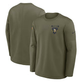 Minnesota Vikings 2025 Salute to Service Sideline Coaches Therma-FIT Long Sleeve Shirt Olive - Nike