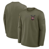 San Francisco 49ers 2025 Salute to Service Sideline Coaches Therma-FIT Long Sleeve Shirt Olive - Nike