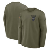 Baltimore Ravens 2025 Salute to Service Sideline Coaches Therma-FIT Long Sleeve Shirt Olive - Nike