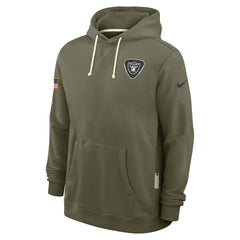 Las Vegas Raiders Big & Tall 2025 Salute to Service Sideline Dominant Force Dri-FIT Hoodie Olive - Nike
