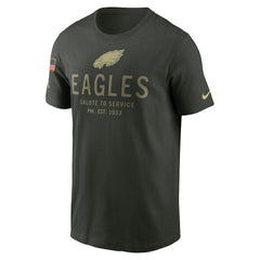 Philadelphia Eagles Big & Tall 2025 Salute to Service Sideline Edge Dri-FIT T-Shirt Forest Green - Nike