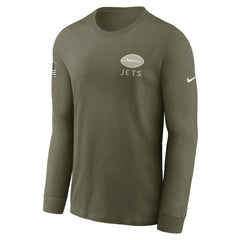New York Jets 2025 Salute to Service Sideline Long Sleeve T-Shirt Olive - Nike
