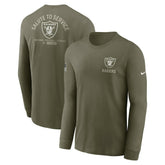 Las Vegas Raiders 2025 Salute to Service Sideline Long Sleeve T-Shirt Olive - Nike