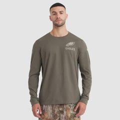 Philadelphia Eagles 2025 Salute to Service Sideline Long Sleeve T-Shirt Olive - Nike